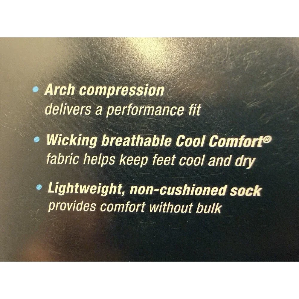Hanes Womens 6 Pair Performance Cool Compression Heel Shield Socks - Size 8-12